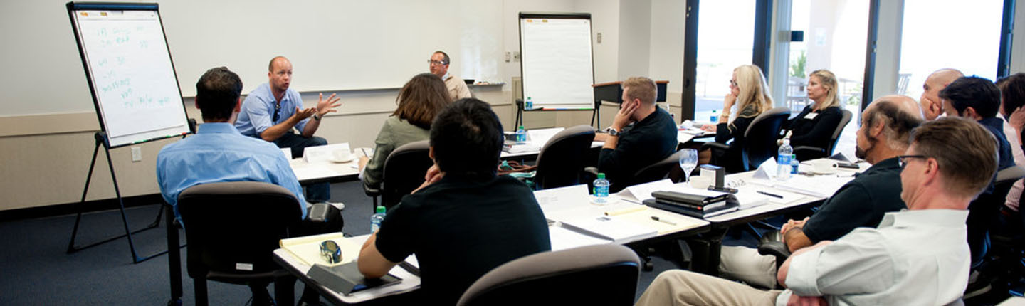 Financial planning course discussion at Drescher Campus in Malibu