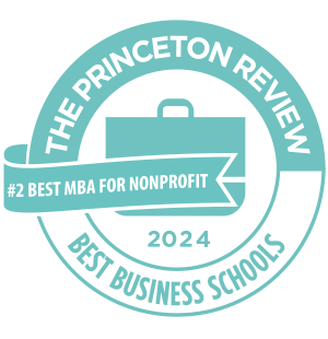 The Princeton Review badge for #2 Best MBA for Nonprofit (2024)